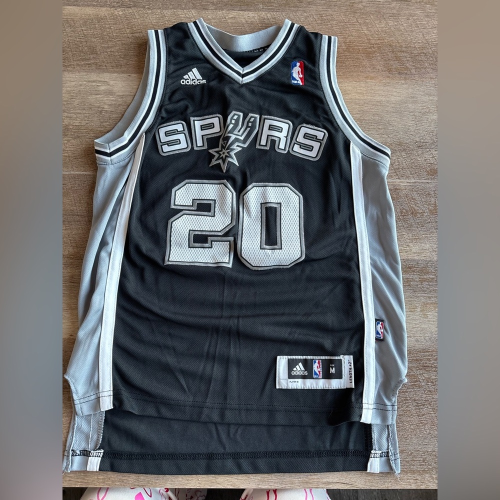 Adidas Manu Ginobli jersey. Youth medium. EUC
